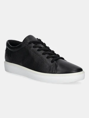 Ecco sneakersy skórzane Soft 60 W męskie kolor czarny 219203-01001