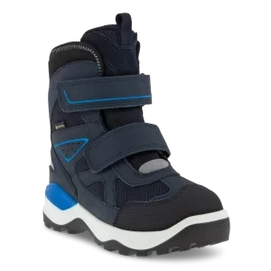 ECCO Snow Mountain - Dziecięce nubukowe buty zimowe Gore-Tex - Granatowy - Size: (UK 11-11.5)