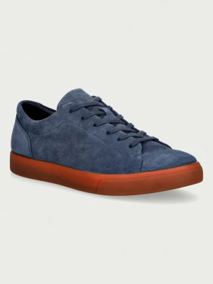 Ecco Soft 10 sneakersy męskie zamszowe granatowy