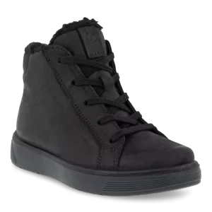 ECCO Street Tray K - Dziecięce buty nubukowe z Gore-Tex - Czarny - Size: (UK 11-11.5)