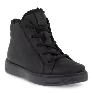 ECCO Street Tray K - Dziecięce buty nubukowe z Gore-Tex - Czarny - Size: (UK 6.5-7)