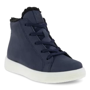 ECCO Street Tray K - Dziecięce buty nubukowe z Gore-Tex - Granatowy - Size: (UK 10-10.5)