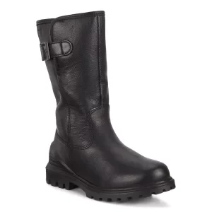 ECCO Tredtray K - Dziecięce skórzane wysokie buty - Czarny - Size: (UK 6.5-7)