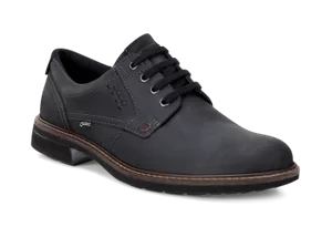 ECCO Turn - Męskie nubukowe półbuty derby z Gore-Tex - Czarny - Size: (UK 9-9.5)