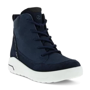 ECCO Urban Snowboarder - Dziecięce nubukowe buty zimowe Gore-Tex - Granatowy - Size: (UK 6.5-7)