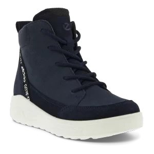 ECCO Urban Snowboarder - Dziecięce nubukowe buty zimowe Gore-Tex - Granatowy - Size: (UK 2.5-3)