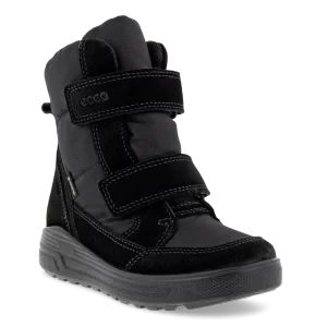 ECCO Urban Snowboarder - Dziecięce zamszowe buty zimowe Gore-Tex - Czarny - Size: (UK 9.5)