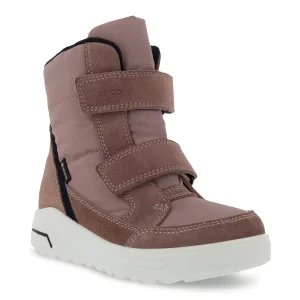 ECCO Urban Snowboarder - Dziecięce zamszowe buty zimowe Gore-Tex - Różowy - Size: (UK 3.5)