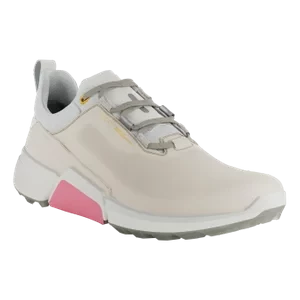 ECCO W Golf Biom H4 - Damskie skórzane buty do golfa z Gore-Tex - Beżowy - Size: (UK 3.5-4)