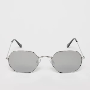 Kwadratowe okulary przeciwsłoneczne - srebrne, szary SNIPES