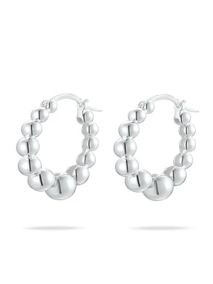 Eclat d'Argent Srebrne kolczyki-kreole rozmiar: onesize