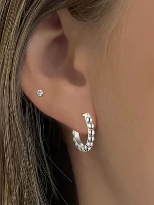 Eclat d'Argent Srebrne kolczyki-kreole rozmiar: onesize