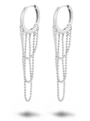 Eclat d'Argent Srebrne kolczyki-kreole rozmiar: onesize