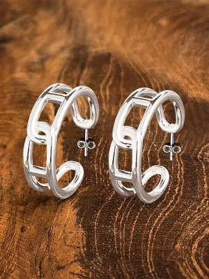 Eclat d'Argent Srebrne kolczyki-półkreole rozmiar: onesize