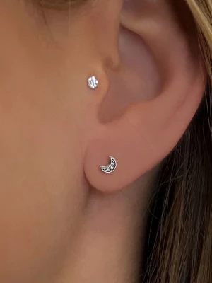 Eclat d'Argent Srebrne kolczyki-wkrętki z cyrkoniami rozmiar: onesize