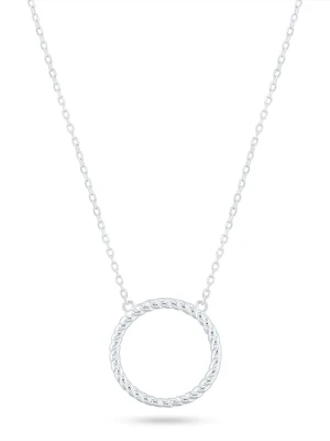 Eclat d'Argent Srebrny naszyjnik z elementem ozdobnym - dł. 40 cm rozmiar: onesize