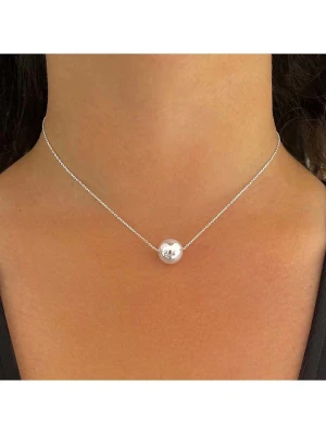 Eclat d'Argent Srebrny naszyjnik z elementem ozdobnym - dł. 40 cm rozmiar: onesize