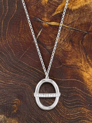 Eclat d'Argent Srebrny naszyjnik z zawieszką - dł. 40 cm rozmiar: onesize