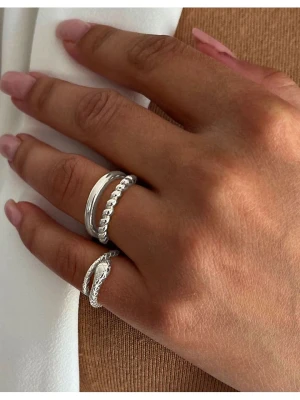 Eclat d'Argent Srebrny pierścionek rozmiar: 58