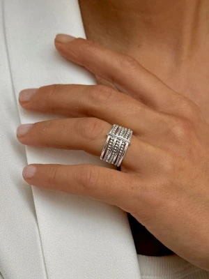 Eclat d'Argent Srebrny pierścionek rozmiar: 52