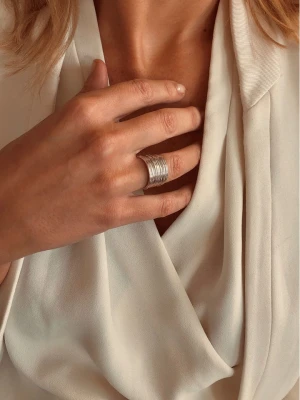 Eclat d'Argent Srebrny pierścionek rozmiar: 50