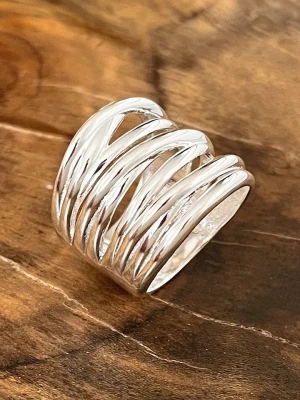 Eclat d'Argent Srebrny pierścionek rozmiar: 50