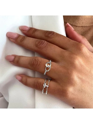 Eclat d'Argent Srebrny pierścionek rozmiar: 52