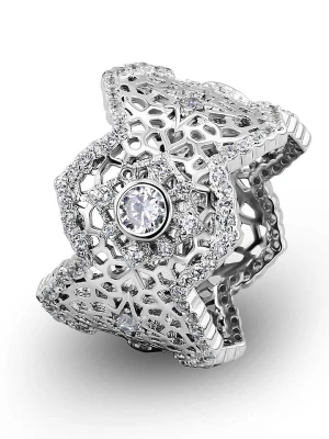 Eclat d'Argent Srebrny pierścionek z cyrkoniami rozmiar: 56