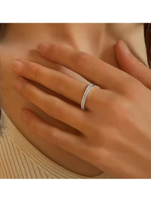 Eclat d'Argent Srebrny pierścionek z cyrkoniami rozmiar: 54