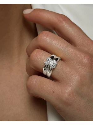 Eclat d'Argent Srebrny pierścionek z cyrkoniami rozmiar: 54