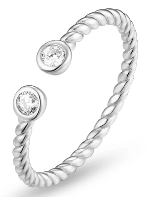 Zdjęcie produktu Eclat d'Argent Srebrny pierścionek z cyrkoniami rozmiar: 56