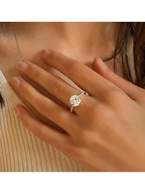 Eclat d'Argent Srebrny pierścionek z cyrkoniami rozmiar: 58