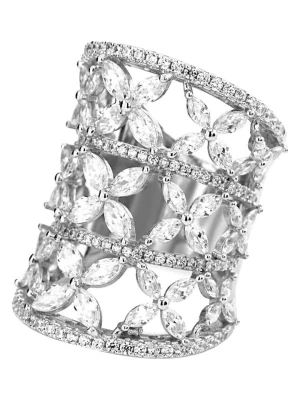 Eclat d'Argent Srebrny pierścionek z cyrkoniami rozmiar: 56