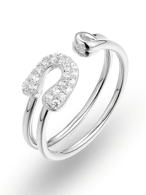 Eclat d'Argent Srebrny pierścionek z cyrkoniami rozmiar: 58