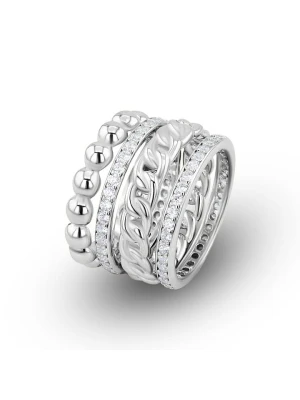 Eclat d'Argent Srebrny pierścionek z cyrkoniami rozmiar: 60