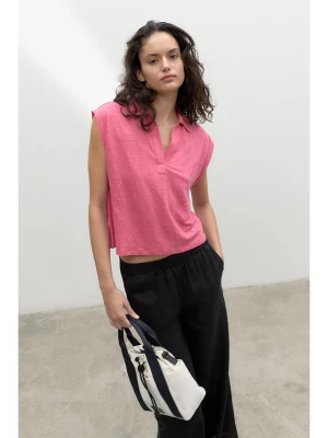 Ecoalf Lniana koszulka w kolorze różowym rozmiar: XL