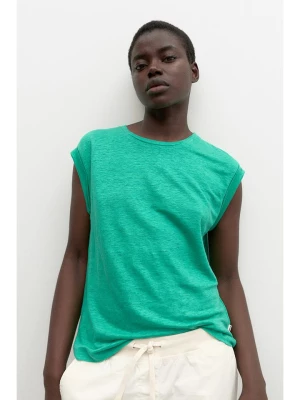 Ecoalf Lniana koszulka w kolorze zielonym rozmiar: S