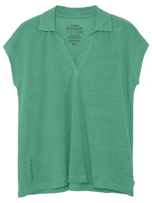 Ecoalf Lniana koszulka w kolorze zielonym rozmiar: XS