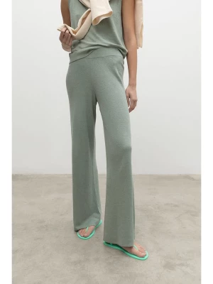 Ecoalf Lniane spodnie w kolorze zielonym rozmiar: S