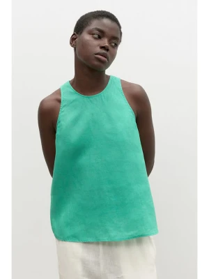 Ecoalf Lniany top w kolorze zielonym rozmiar: XS