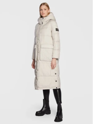 Ecoalf Płaszcz zimowy Siba GAJKSIBAL9870WW22 Écru Regular Fit