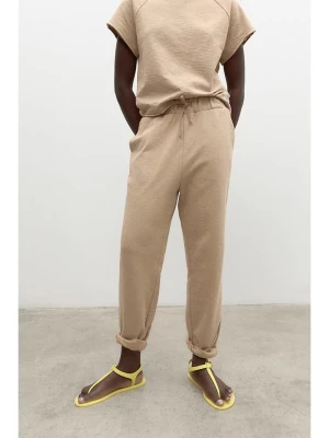 Ecoalf Spodnie dresowe w kolorze beżowym rozmiar: S