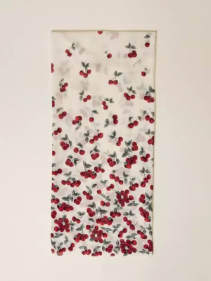 ECRU CHUSTA W CZEREŚNIE MODAL WEŁNA TWINSET