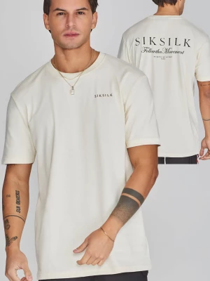 Ecru koszulka męska z grafiką SikSilk