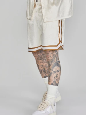 Ecru krótkie spodnie męskie Resort SikSilk