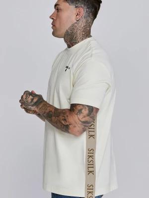 Ecru oversize koszulka męska SikSilk