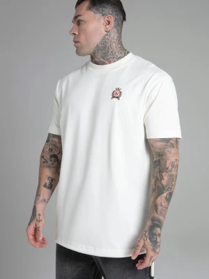 SikSilk Męska Ecriu Oversize T-Shirt