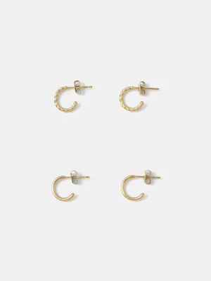 EDBLAD kolczyki pozłacane Duo Pair 2-pack 123860