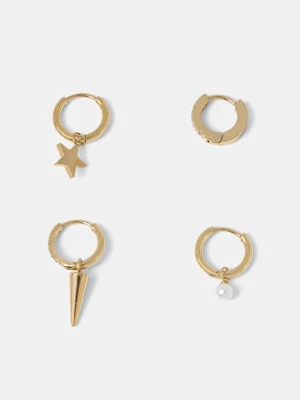 EDBLAD kolczyki pozłacane Peak 4-pack 130611