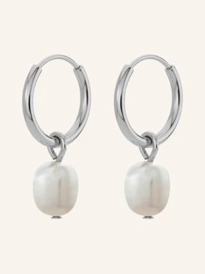 Edblad Kolczyki Typu Creole Perla silber